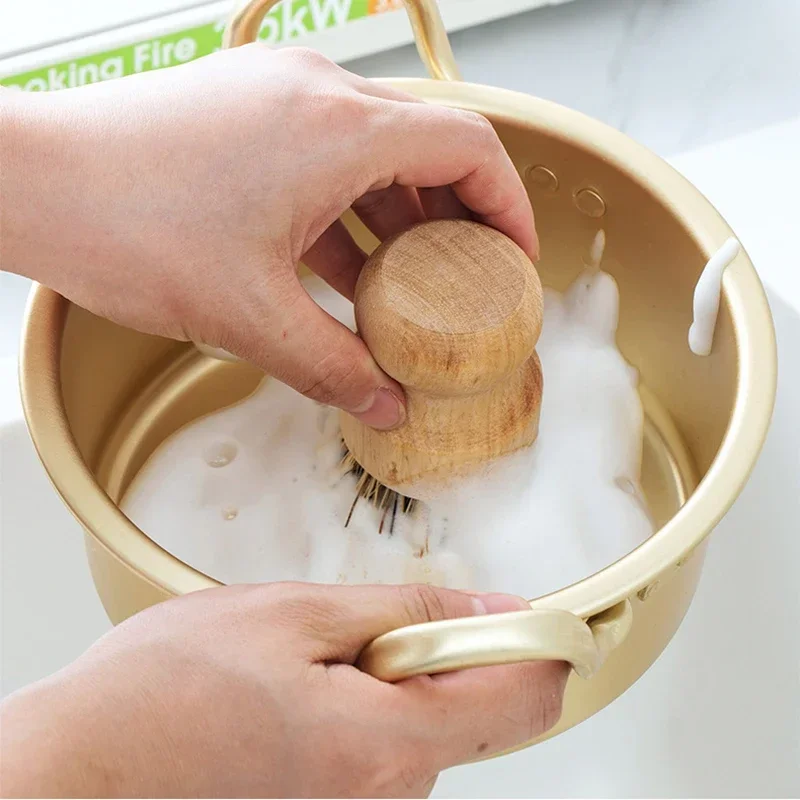 1PC-Kitchen Cleaning Brush Wooden Dish Brush