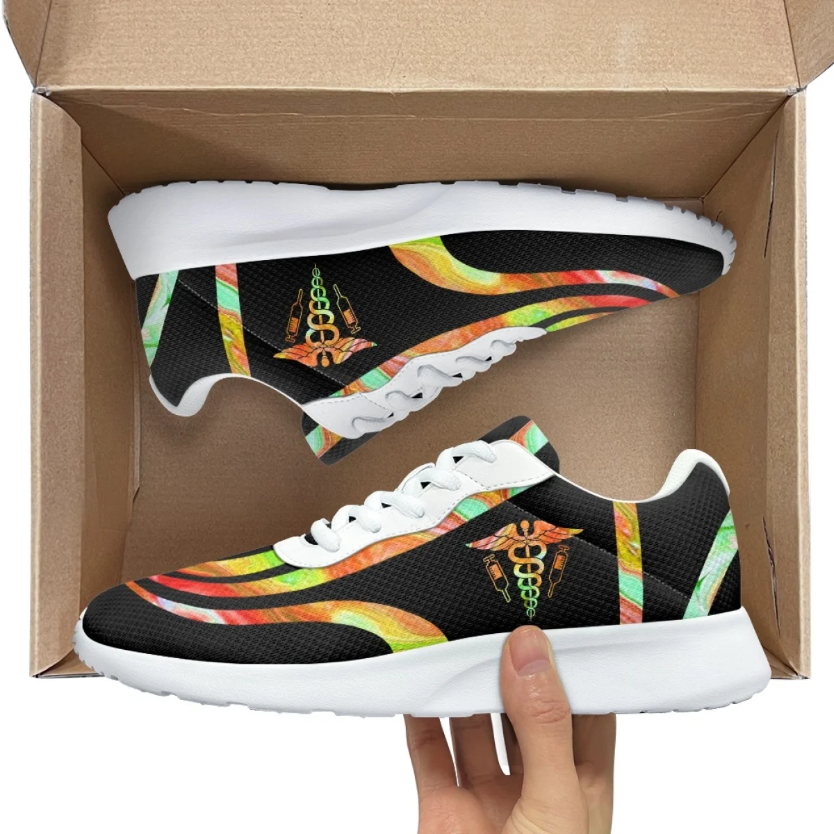 EMT EMS Paramedics Pattern Light Sneakers for Women Brand Designer Lace Up Cozy Outdoor Sneakers Men's Training Basketball Shoes