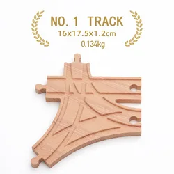 Deluxe Wooden Train Track Accessories Set for Kids - Premium Quality Railway Toys (Track No 1)