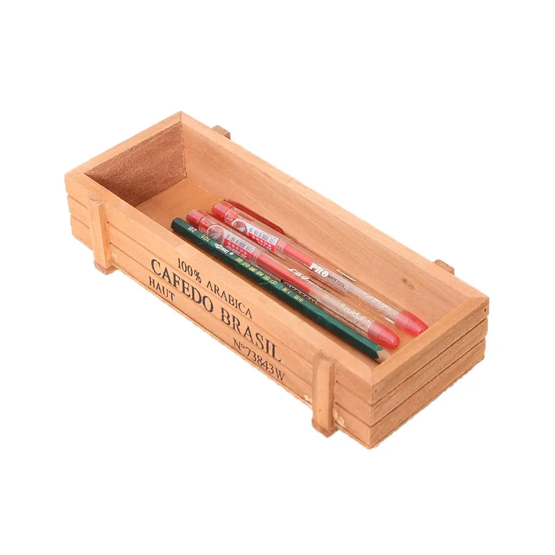 Natural Wooden Flowerpot Garden Decor Trough Decor Pots Succulent Boxes Rectangle Vase Vintage Crates Wood Flower Pot Home Tools