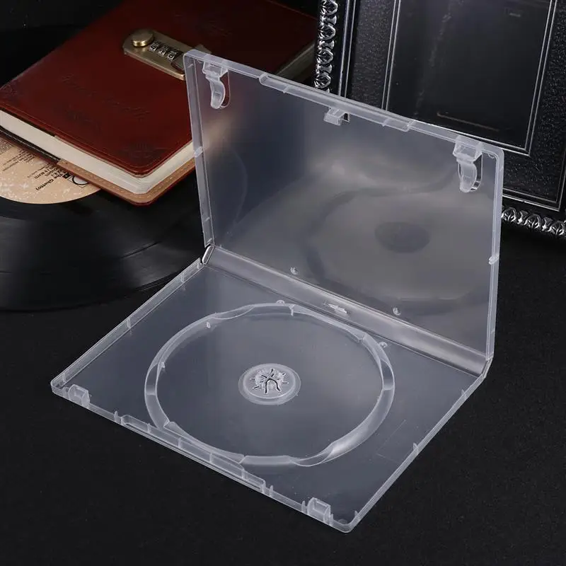 CD Storage Box Transparent DVD Case CD Package Portable for Home Cinema-Single Disc 6PCS cd dvd storage bag cd dvd storage case