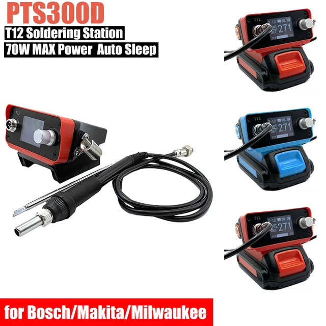 Station de fer à souder sans fil pour Dewalt, écran OLED numérique, soudure  électrique pour Makita, Milwaukee, Bosch, batterie 18 V, 20V, 70W, T12 -  AliExpress