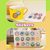50PCS Vintage Flower Seal Stickers Flowers Plant Stickers Classic Theme Waterproof Self-Adhesive Decal for Scrapbook DIY Crafts 4