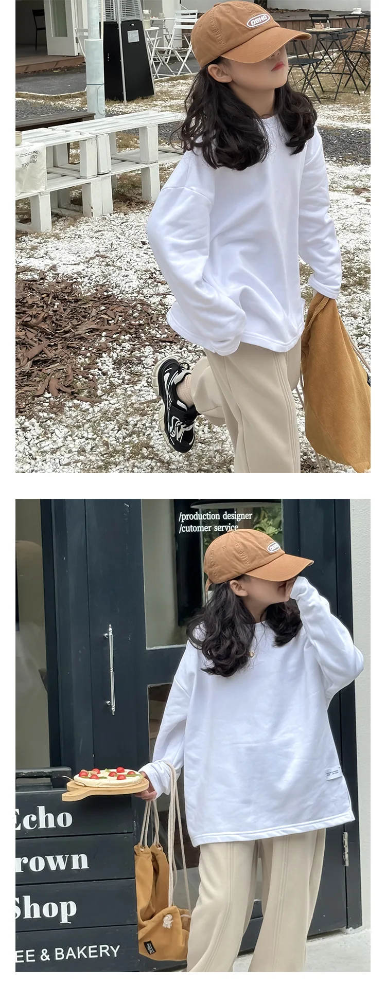 여아용 긴팔 블라우스, 한국 패션 스타일, 플리스, 기본 단색, 심플, 캐주얼, 아동복, 가을, 겨울, 탑 2023 신상