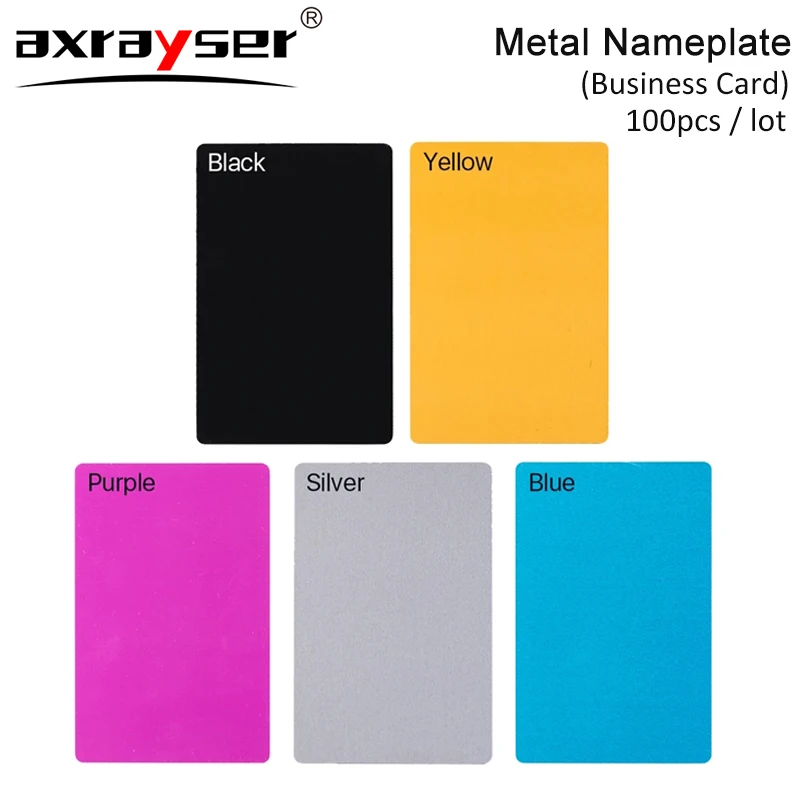 Metal Nameplate Customized Business Blanks Cards Aluminium Alloy Black Color Material For Laser Marking Engraved Machine