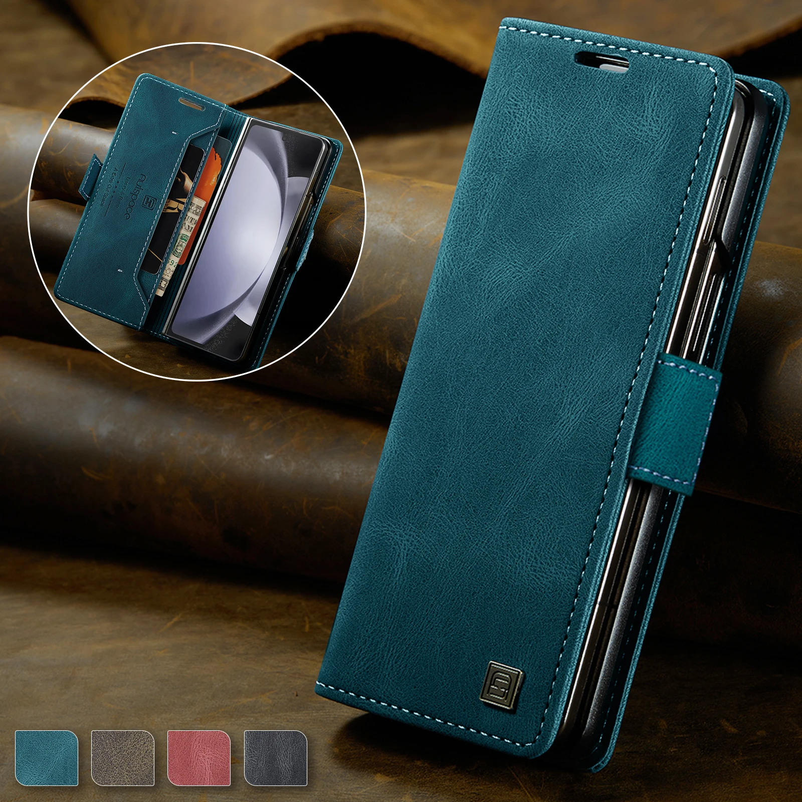 

Кожаный защитный чехол с защитой от пота для Samsung Galaxy Z Fold 5 Fold4 Fold5 Fold 4 Zfold5 аксессуары для сотового телефона Coque