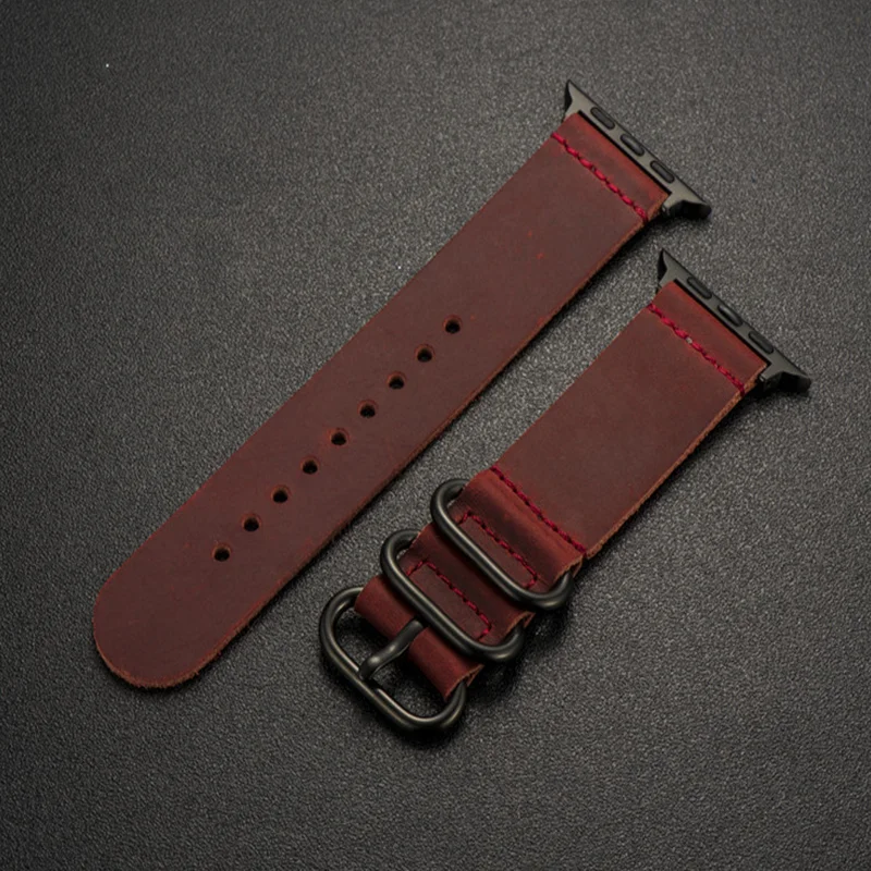 Genuine Crazy Horse Leather Watch Band - Soft Classic Business Strap