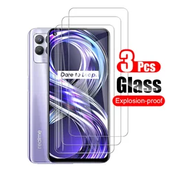 3 - Pack Protective Tempered Glass Screen Protector - Toughened 9H Full Clear Guard (For Realme 8s 5G)