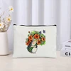 Cartoon Hedgehog Print Zipper Canvas Bag Organizer Skin Care Products Sundries Storage Cosmetic Bags Cute Stationery Pencil Case 4