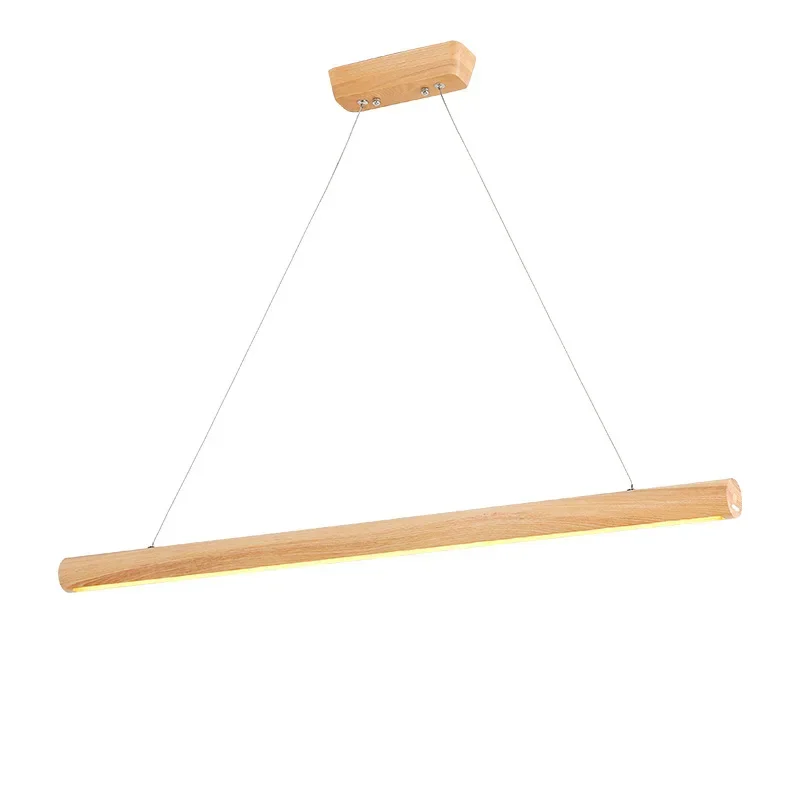 

Nordic Solid Wood Round Bar Pendant Lamp for Living Dining Room Table Restaurant Hotel Illumination Indoor LED Light Fixture