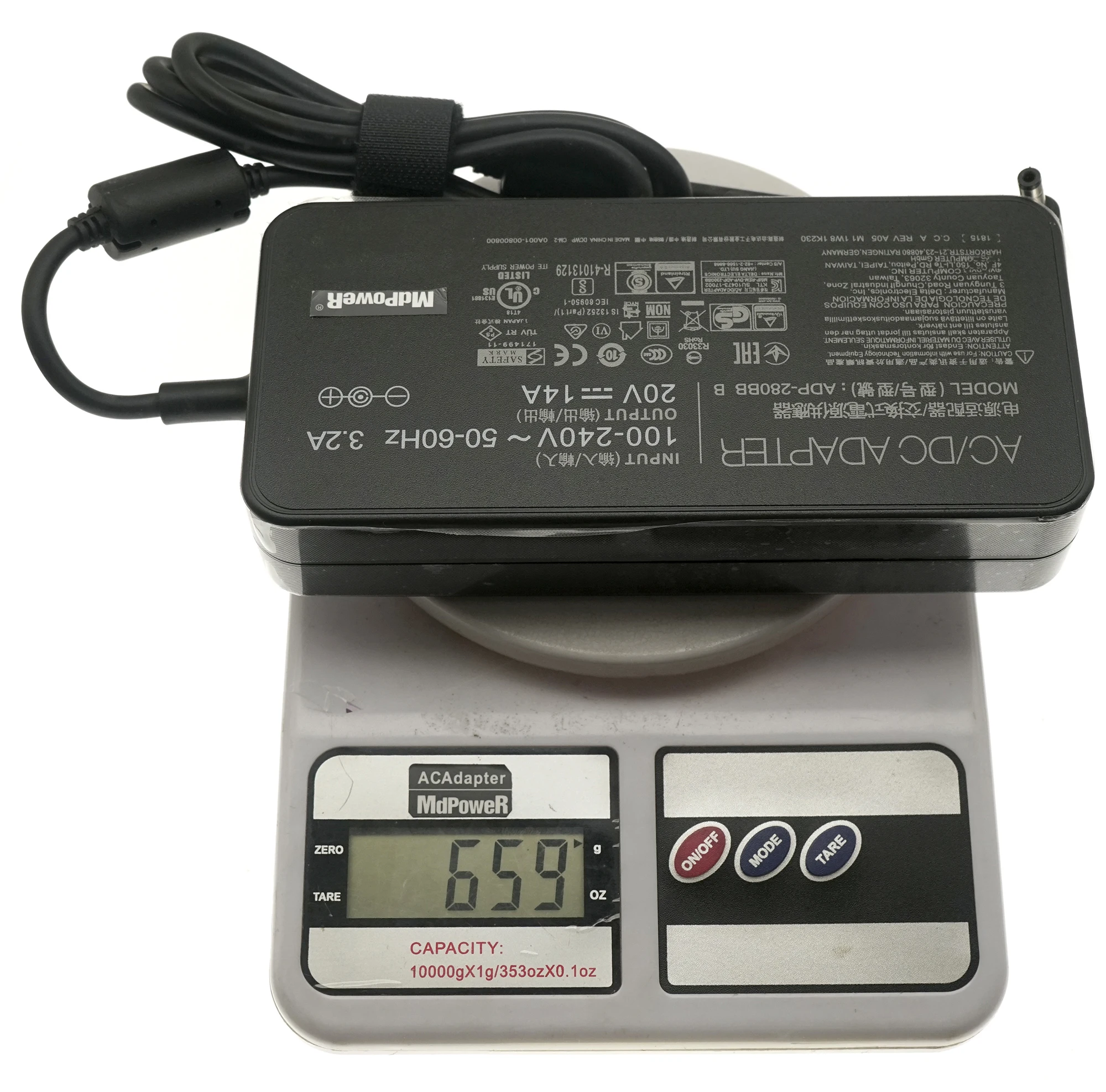 교체용 20V 14A 280W ADP-280BB B 5 20V 14A 280W ADP-280BB B 5.5*2.5mm 노트북 AC 어댑터 충전기 (아수스 노트북 전원 공급용)