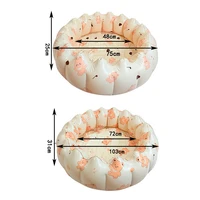 Baby PVC Inflatable Swimming Pool Portable Toy Toddler Blow Up Round Padding Pool Kid Fun Outdoor Play Sand/Water Fishing Toys 6