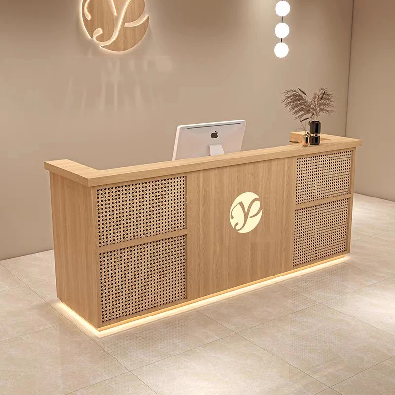 Modern Office Reception Desks Coffee Shop Checkout Clinic Bar Counter Cash Supermarket Mostrador Recepcion Commercial Furniture