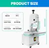 Electric Meat Bandsaw,1500W Metal Bone Cutter Commercial Meat Cutter Machine,Stainless Steel Countertop Meat Bone Cutter With 8 4