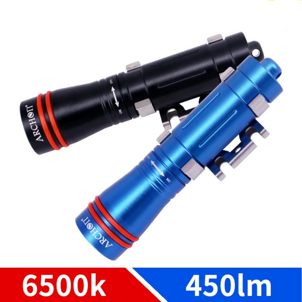 

ARCHON D2A Diving Light Torch Emergency Dive Flashlight on Both Sides of Diving Helmet Underwater 100m by 14500 Battery