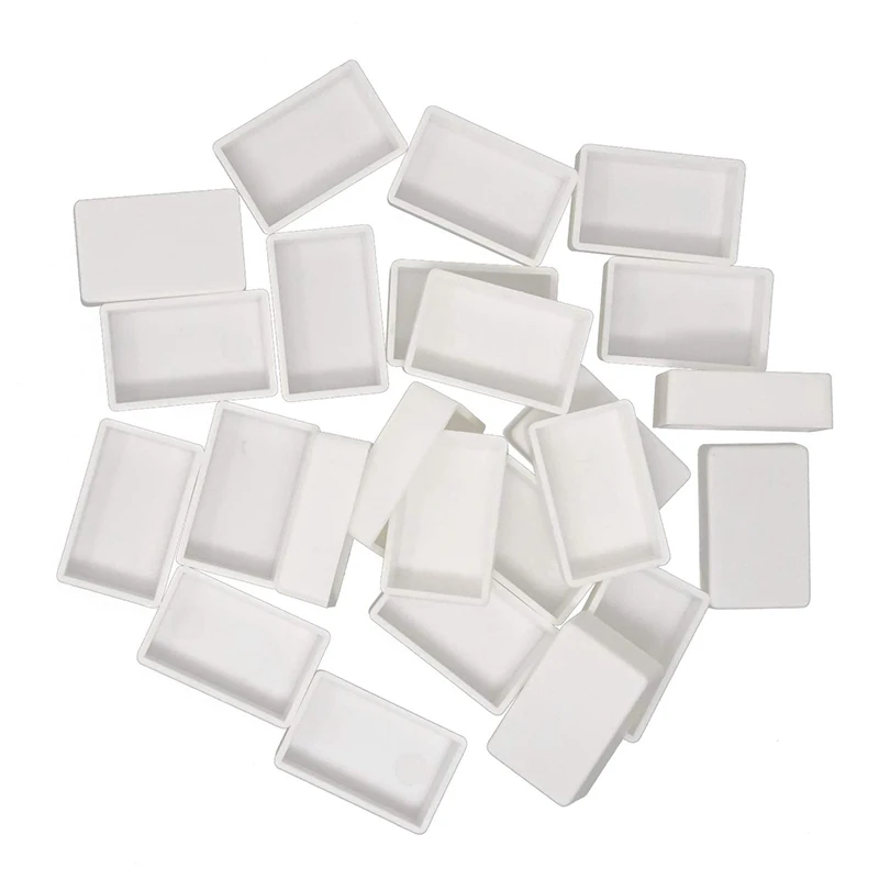 24PCS/Pack 3.6ML White/Clear Full Pans Color Plastic Empty Watercolor Paint Pans Full Suit for DIY Metal watercolor Tin Box watercolor paint pans