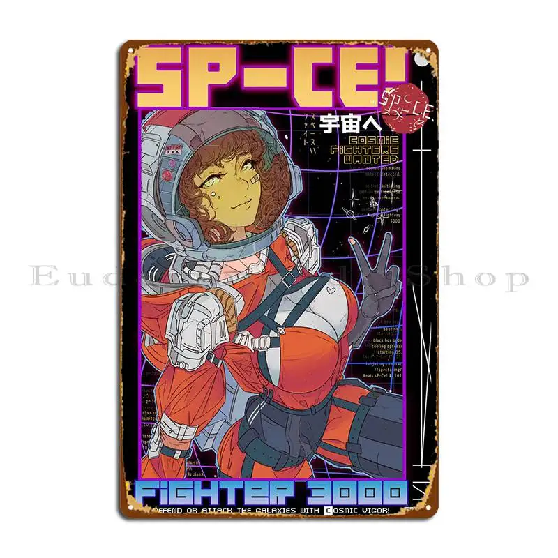 

Sp Ce Fighter 3000 Metal Plaque Poster Design Poster Bar Designs Decoration Tin Sign Poster