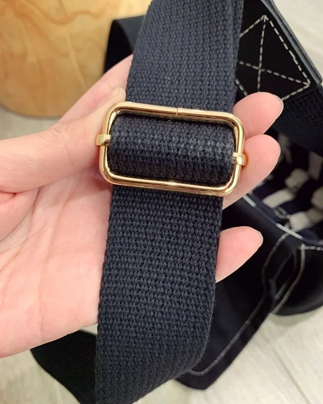 2022 Fashion Canvas Black Bag Shoulder Handbag Women Messenger Bag - Coin  Purses - AliExpress