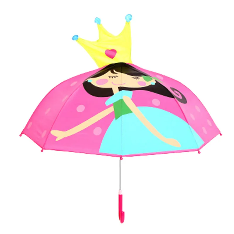 Cute Cartoon Umbrella Kids Animation Creative Long-handled 3D Ear Modeling