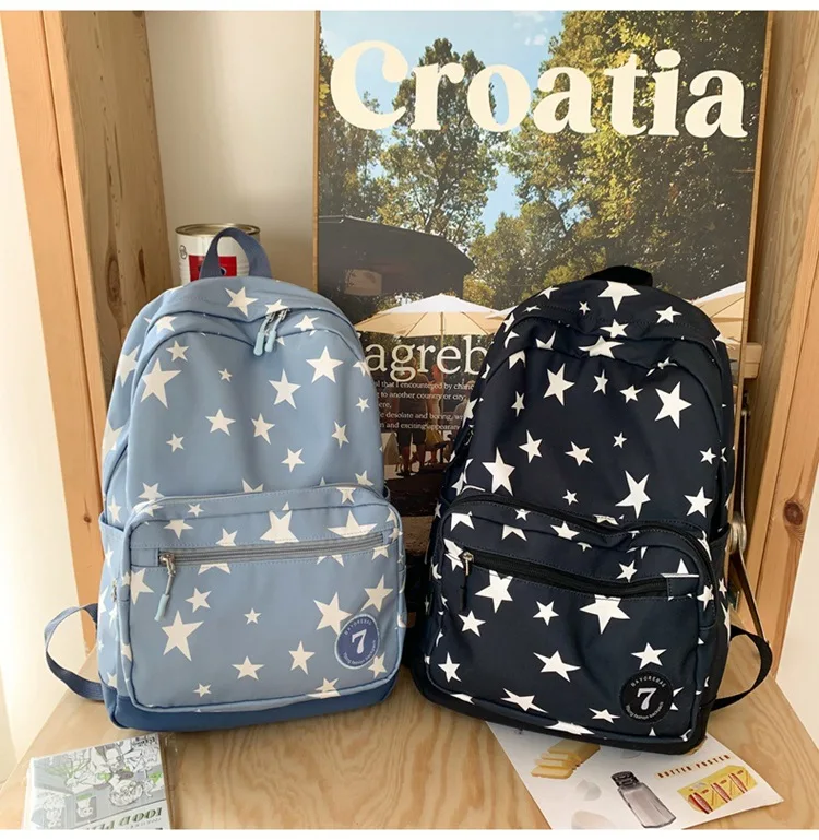 Kawaii Starry Large Capacity Harajuku College Backpack