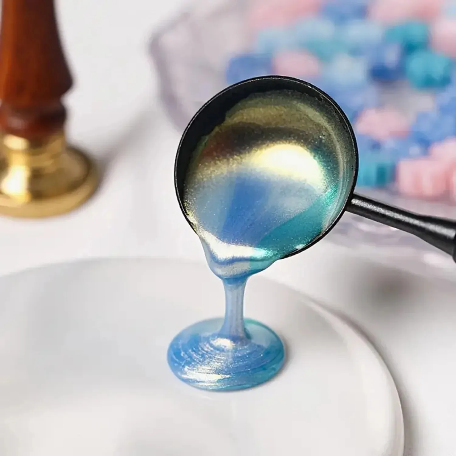 Wax Sealing Spoon Lacquer Seal Non Stick Spoon Stamp Seal Heating Lacquer Wax Tool Anti Stick Easy To Clean