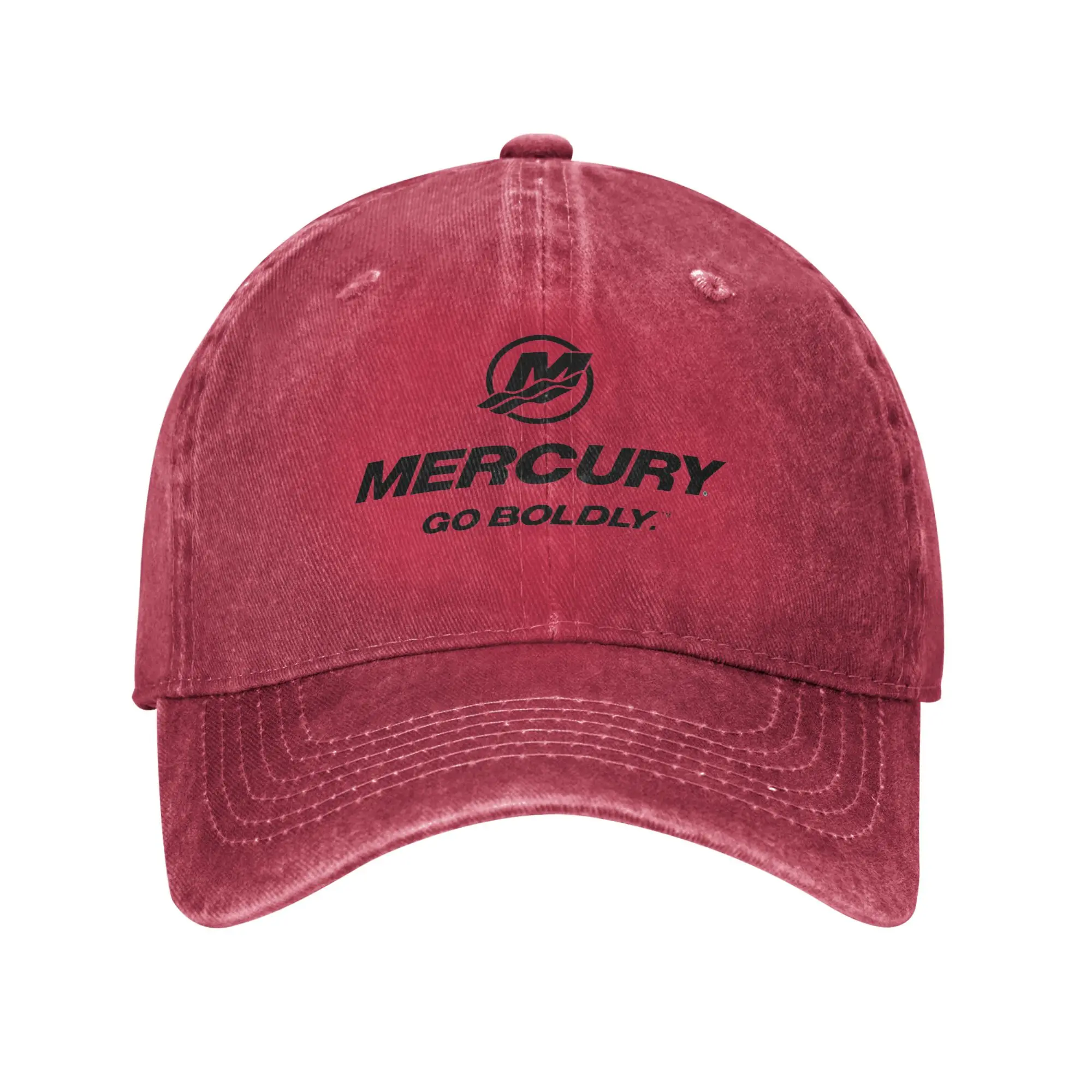 Mercury Racing Denim-Stoffkappe, lässige Baseballkappen, verstellbare Mütze, Sommer-Unisex-Baseballmützen