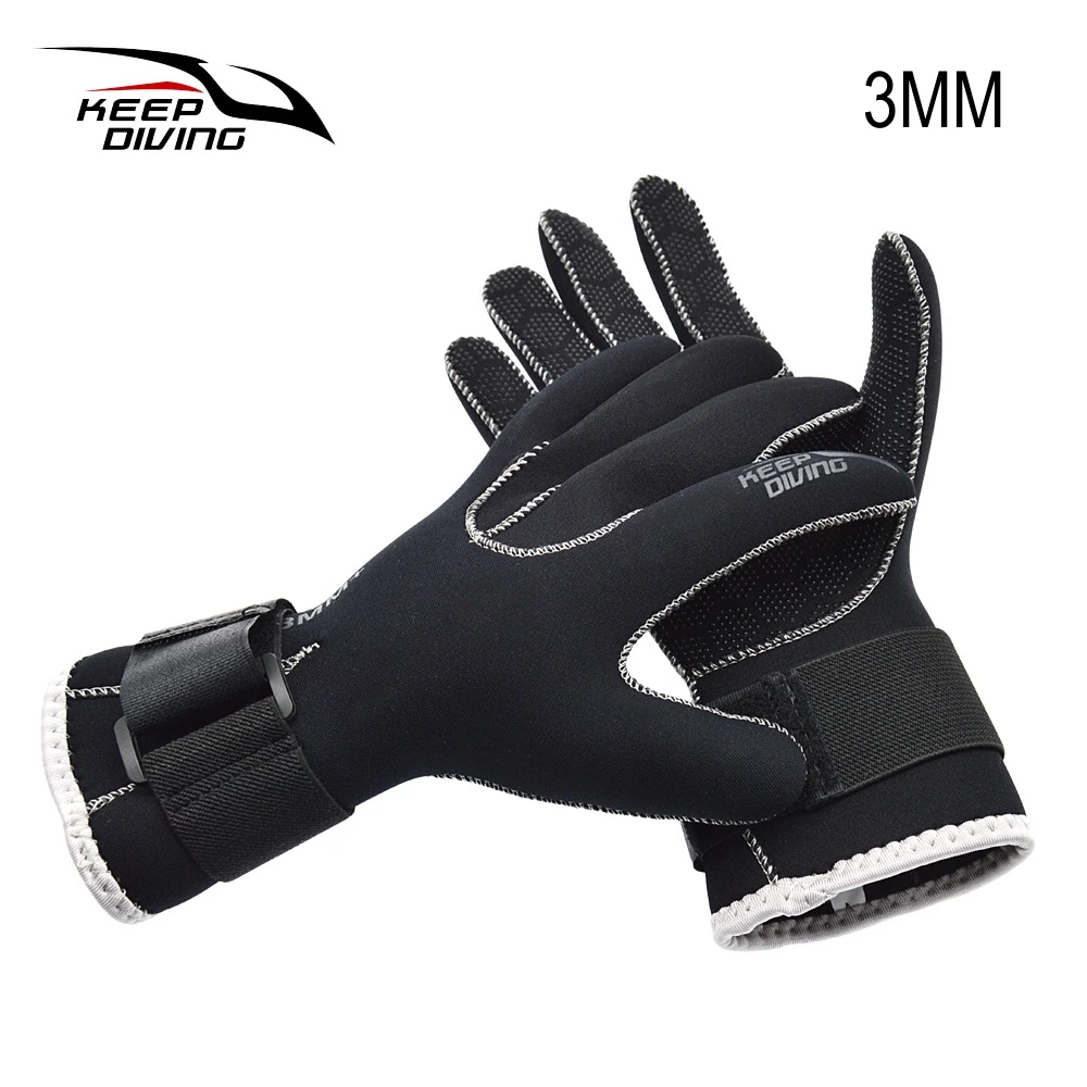 3MM Adults Neoprene Water Sports Spearfishing Diving Gloves Scuba Snorkeling Paddling Surfing Kayaking Canoeing Swim Gloves adjustable waist training belt versatile sports training belt for football rugby d ring quick release 1 3m long for adults