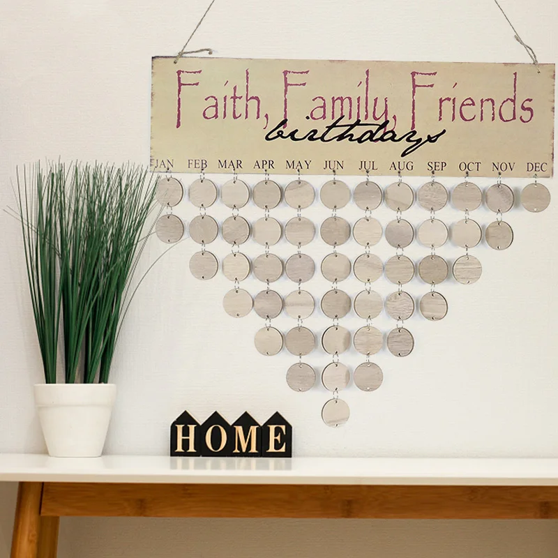 Family And Friends Special Days Reminder Board Home Decoration Wooden  Calendar Board Hanging Ornament Wedding Pendants Decor - Advent Calendars -  AliExpress