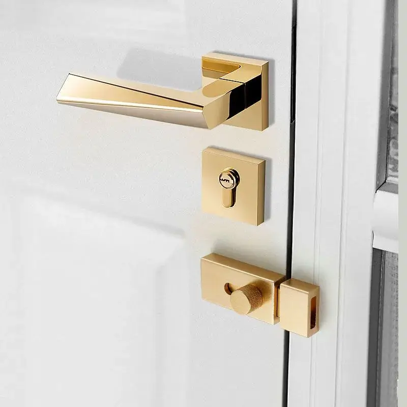 Universal pin stainless steel aluminum alloy door latch wood bedroom door buckle bolt toilet anti-theft locks door latch