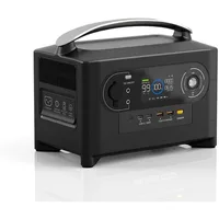 700W/720WH Portable Power Station 200000mA NCM Battery w/ 2 700W AC Outlets,With 100/200W Solar Panel Recharge from 0-80% in 60 1