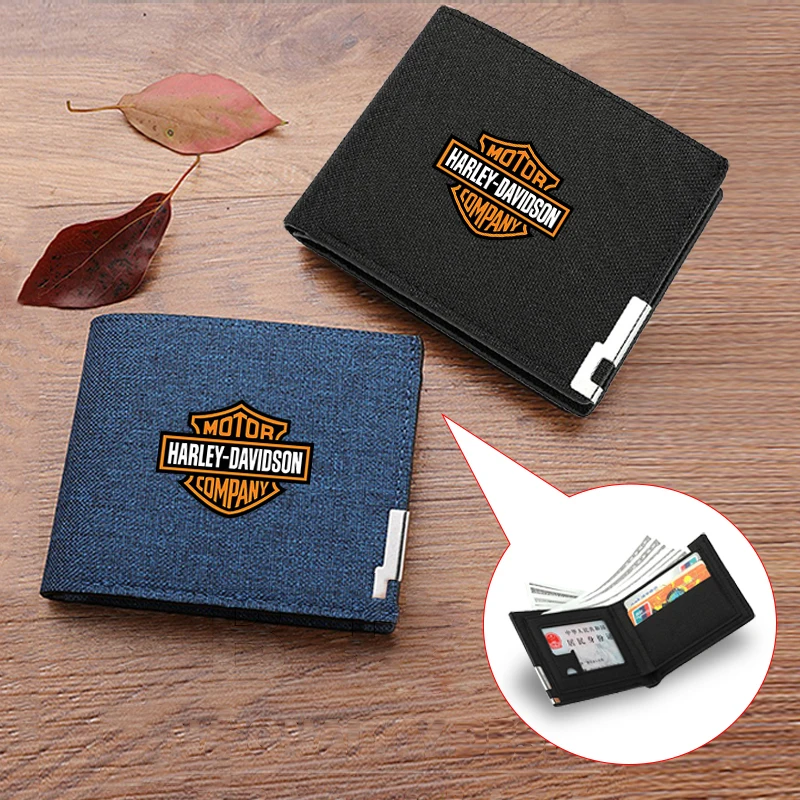 Harley Davidson Leather Men's Wallet - Business Card Holder and Coin Purse