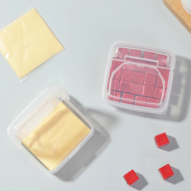 Butter Cheese Storage Box Portable Refrigerator Fruit Vegetable Fresh-keeping Organizer Box Transparent Cheese Container 4