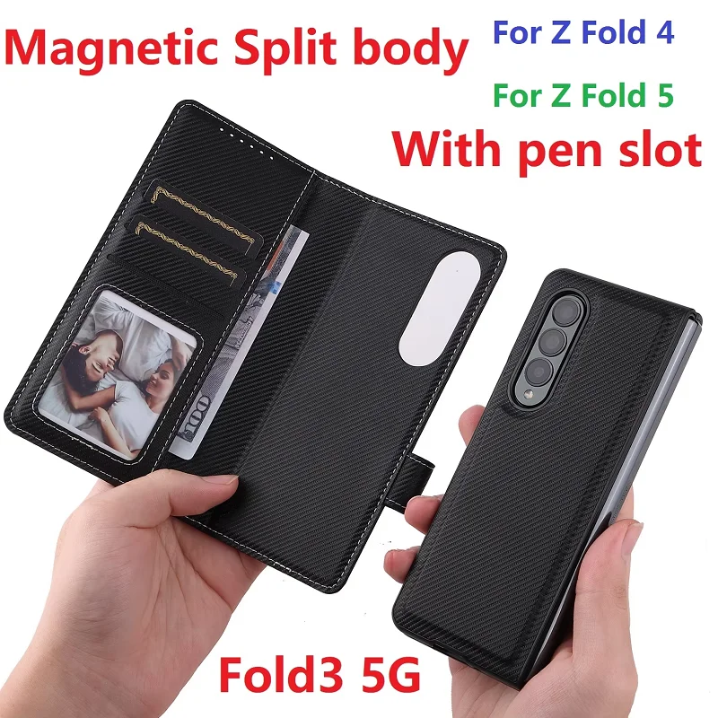Magnetic Leather For Samsung Galaxy Z Fold Fold3 Fold5 Case