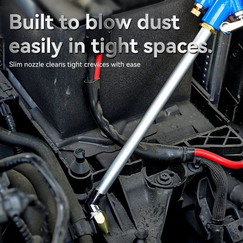 Pneumatic cleaning gun, high-pressure spray gun, car engine oil, dirt, water, and air dual-purpose adjustable air pressure dust 6