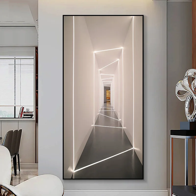 

Simple Hallway Decorative Painting Doorway Wall Crystal Painting Corridor Aisle Three-Dimensional Fantasy Hanging Painting