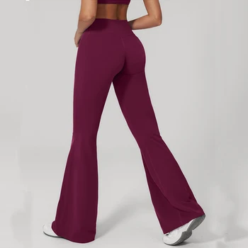 Yoga Pants Sport Leggings Women Bell-bottoms High Waist Push Up Woman Tights Fitness Pants Workout Leggins Gym Wide-leg Pants 1
