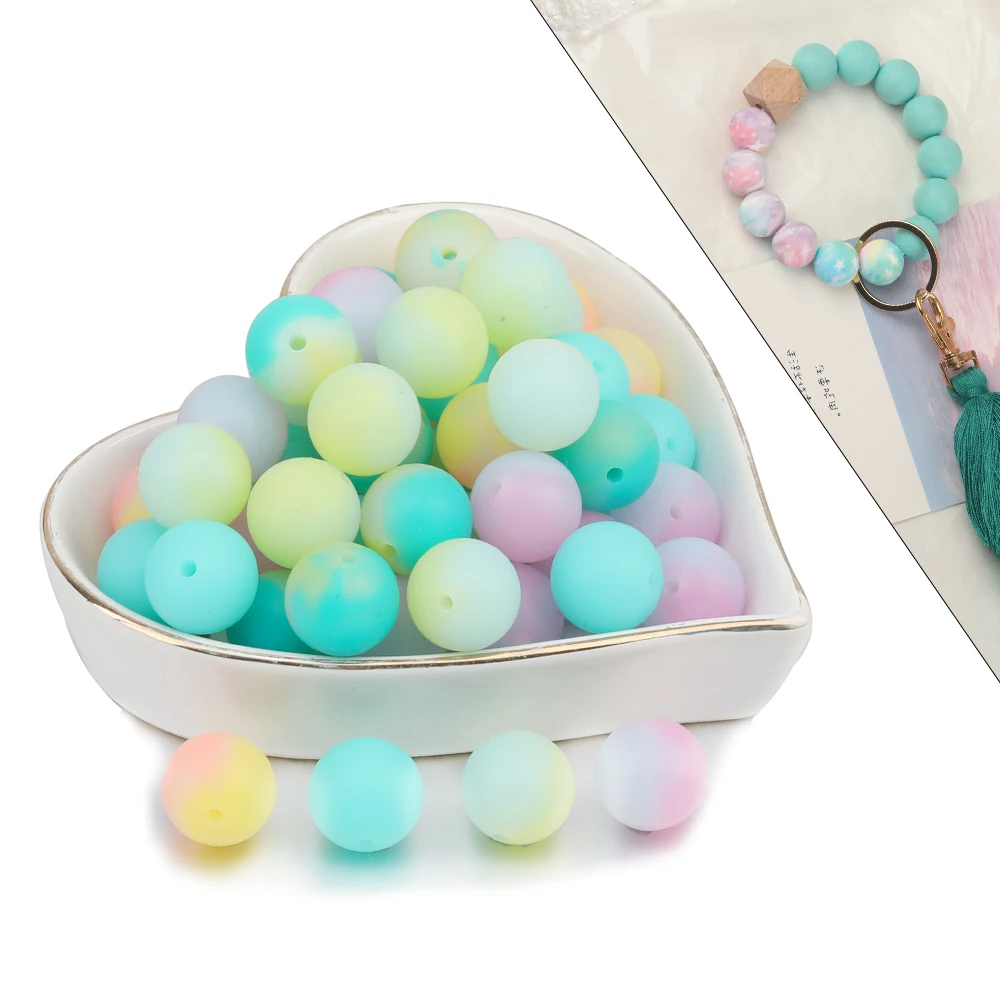 Cordial Design 100Pcs 15MM Choose/Silicone Material Beads/Baby Edible Beads/Chewable/Neon Colors/Jewelry Accessories - cordial