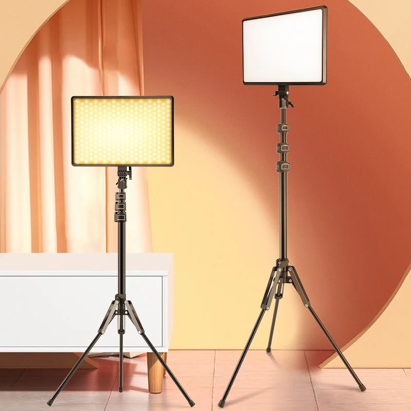 LED Video Light Panel Lights Bi Color Dimmable Photography Lamp