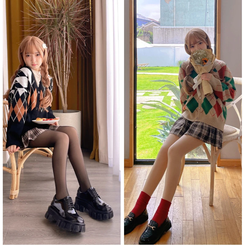 Winter Spring Women Pantyhose Female Plus Length Thick Tall Plush Leggings Ladies Stockings Tights Woman Two-layer Skin Tights