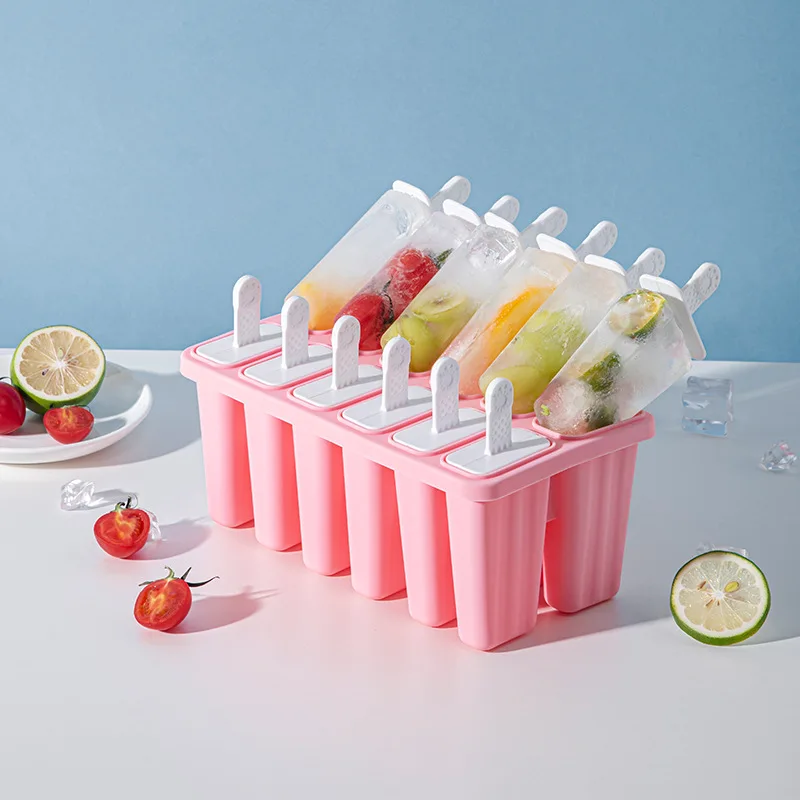 1pc Creative 12-grid Silicone Ice Cream Mold DIY Homemade Popsicle Makers Kids Ice Cube Making Tools