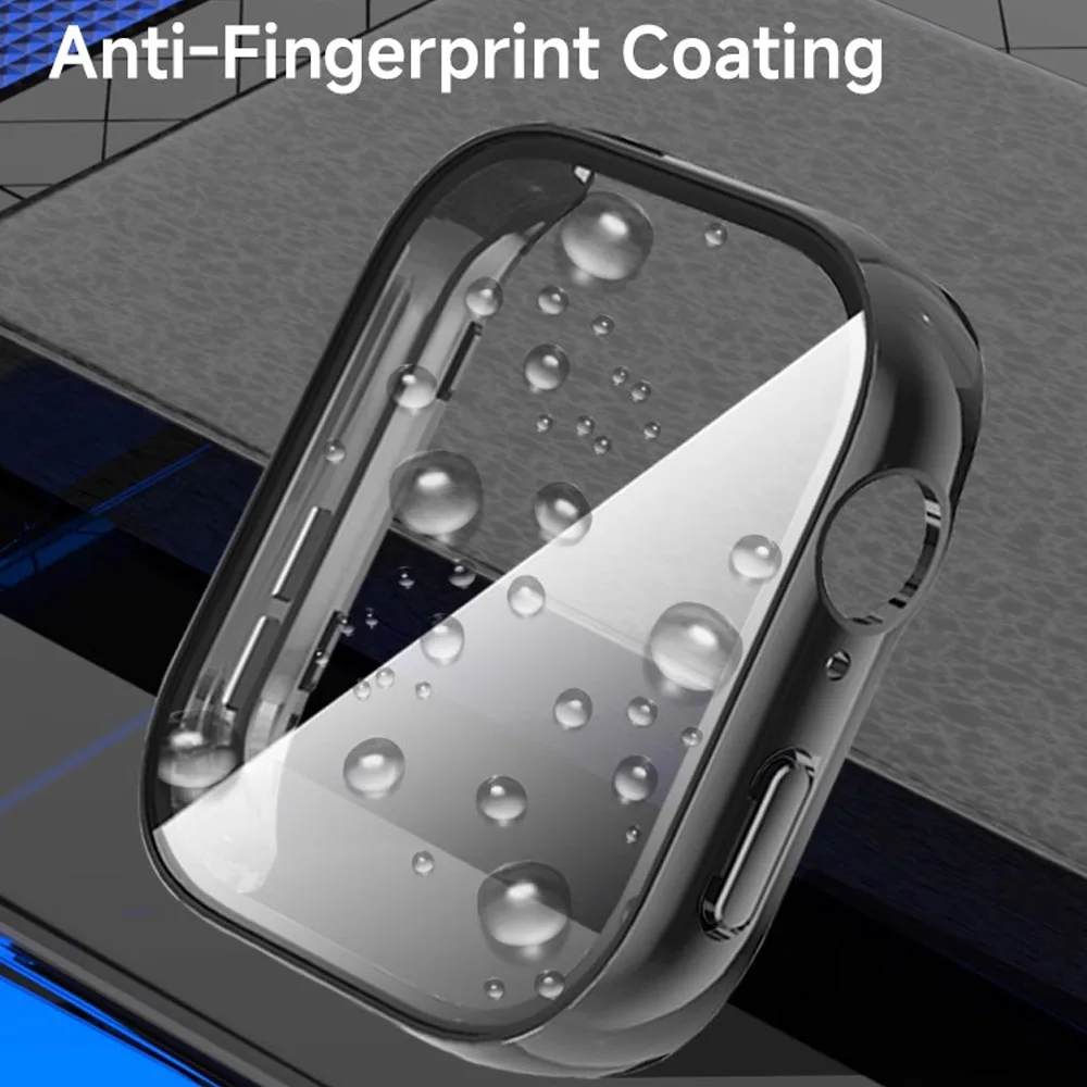 Premium Tempered Glass Bumper Cover for Smartwatch with Screen Protection