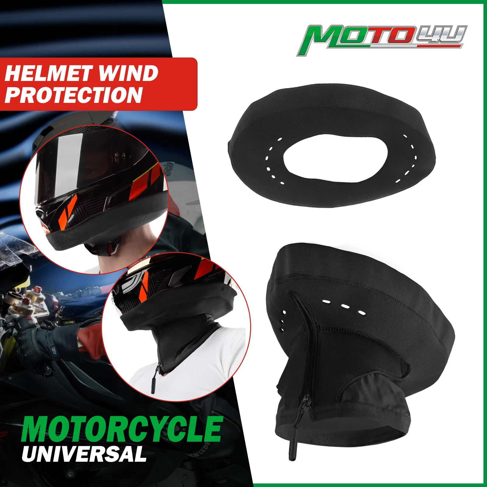 1PC Casco universale Protezione dal vento Casco da motociclista