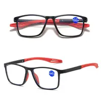 Lunettes de lecture de sport ultralégères pour hommes et femmes, lunettes anti-lumière bleue, lunettes de presbytie, lunettes optiques de vue de loin, dioptries 2