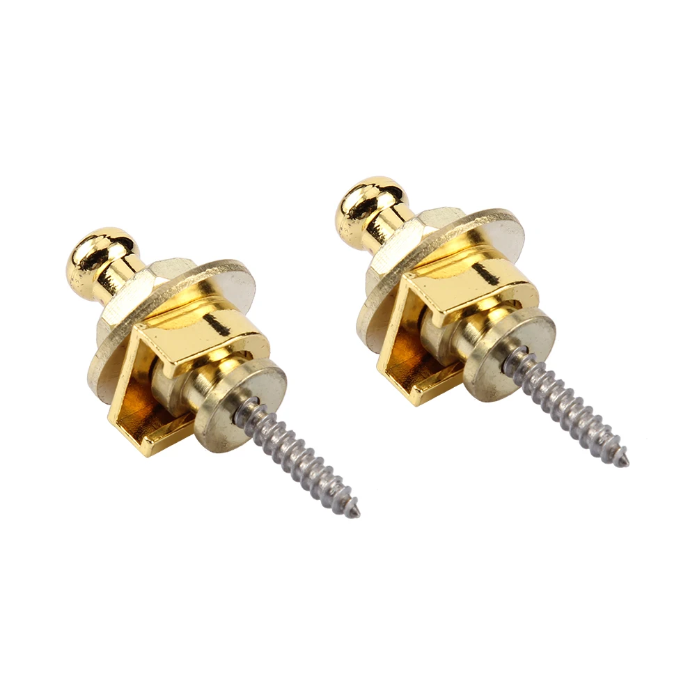 Guitar strap locks 2-6pcs for Bass Folk Electric Guitar Electroplated Alloy Non-slip Musical Instrument Part