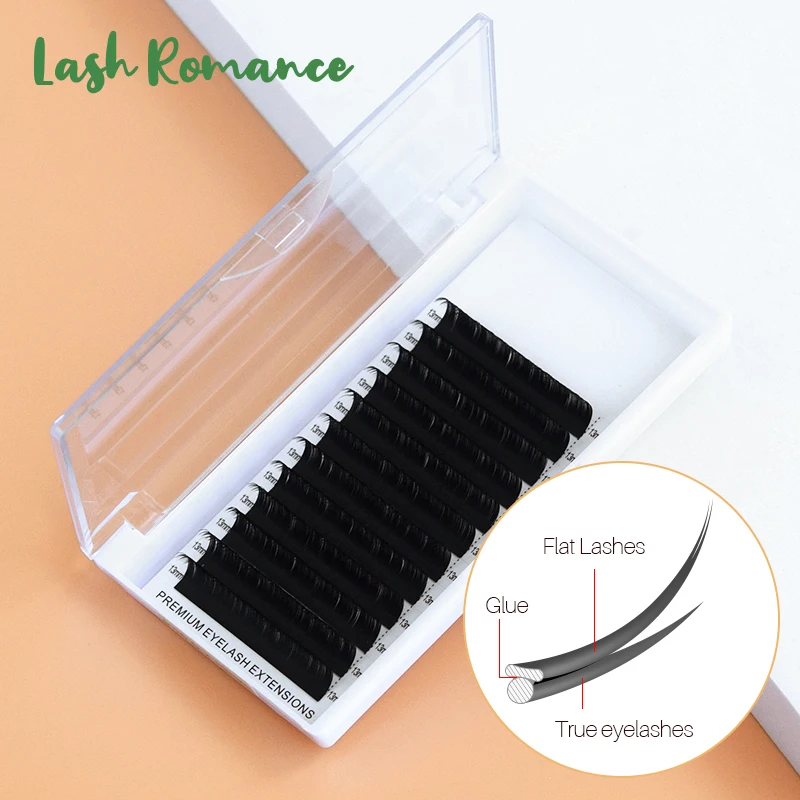 Matte Flat Split Tips Eyelash Extensions Wholesale Individual Mink Softer Eyelashes Supplies Ellipse Double Tips aguud ellipse super flat matte lashes soft split tips ellipse false eyelash dark black individual faux mink flat lash extensions