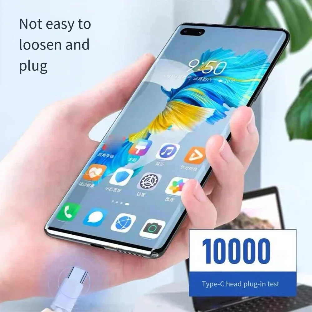 USB Type C Cable 120W 10A Fast Charging PD Type C Wire Mobile Phone USB For Huawei Xiaomi Realme Samsung USB C Data Cable Cord