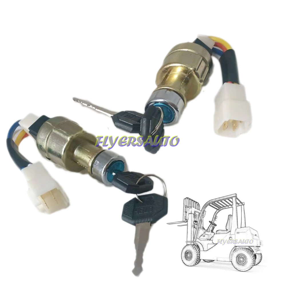 Lgnition Switch 3 & 4 Line JK411 For Heli Long Gong 1-10T  Forklift # FLYERSAUTO FORKLIFT PARTS