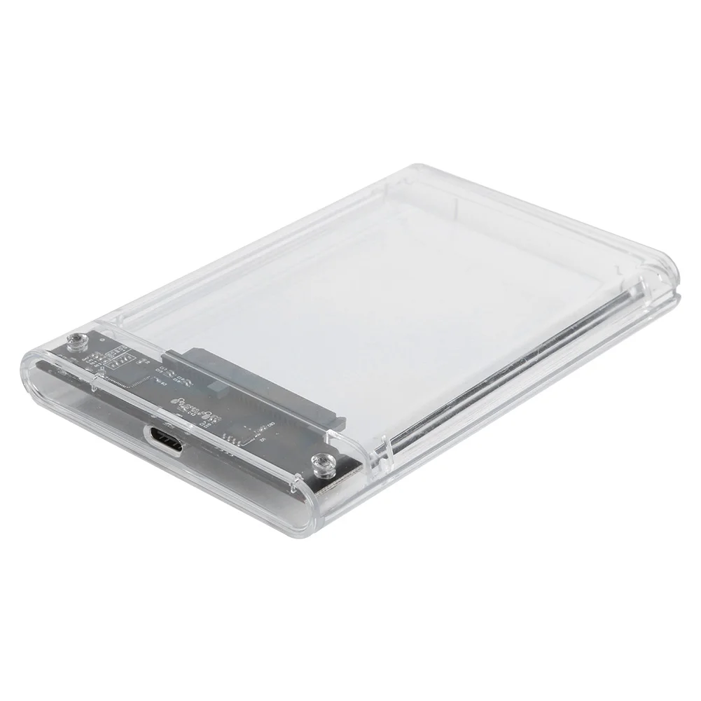 3.5 inch hdd enclosure USB 3.1 Type-C Mobile Hard Drive Disk Box 8TB Transparent 2.5 inch SATA 1/2/3 HDD SSD External Enclosure Case for Laptop PC external hdd enclosure 3.5