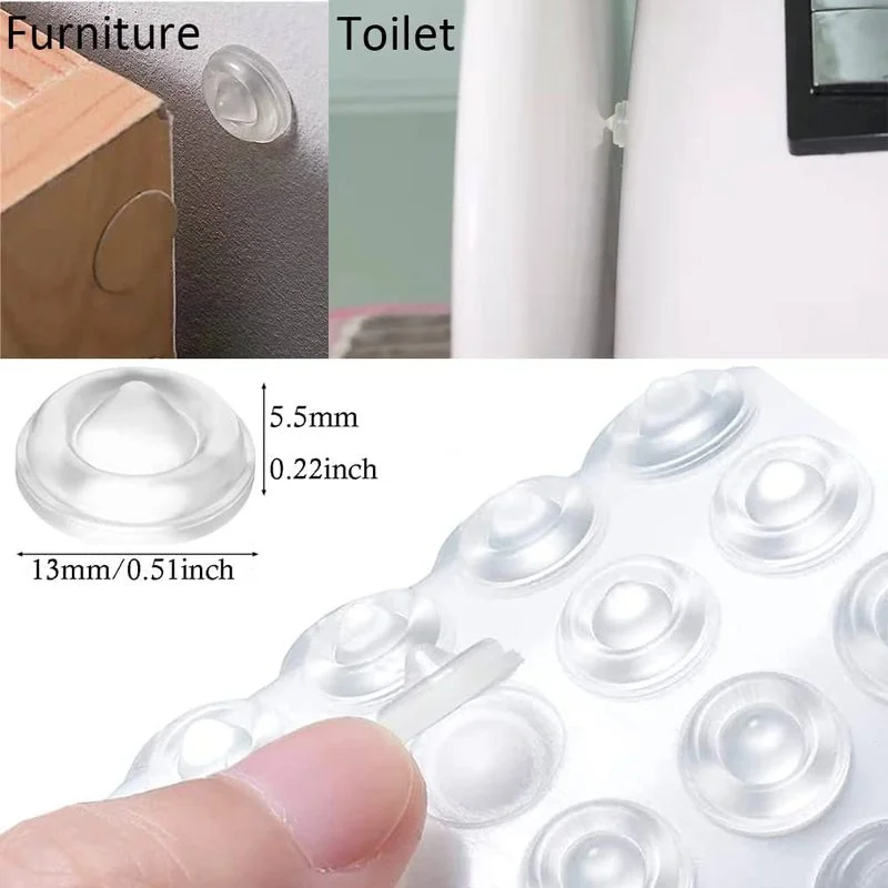 Cabinet Door Bumpers Self Adhesive Door Stopper Rubber Damper Buffer Clear Silicone Furniture Pad Drawer Cushion Protective Pads