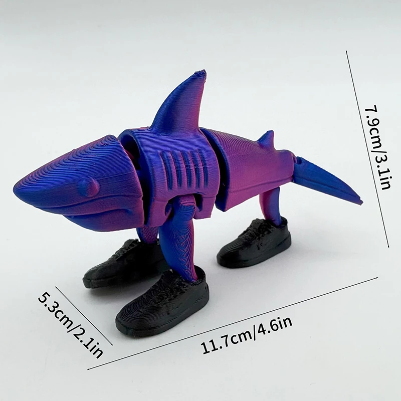 3D プリント Brainrot 装飾品 Tralalero Tralala ミームサメ置物 3D